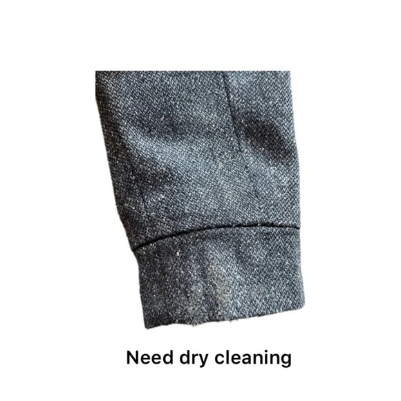 Eddie Bauer Vintage Gray Wool Silk Blend Jacket Double Zip Pockets Women’s Large - Picture 5 of 12